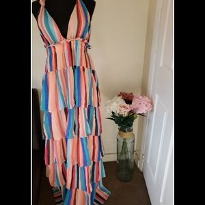 Color maxi dress